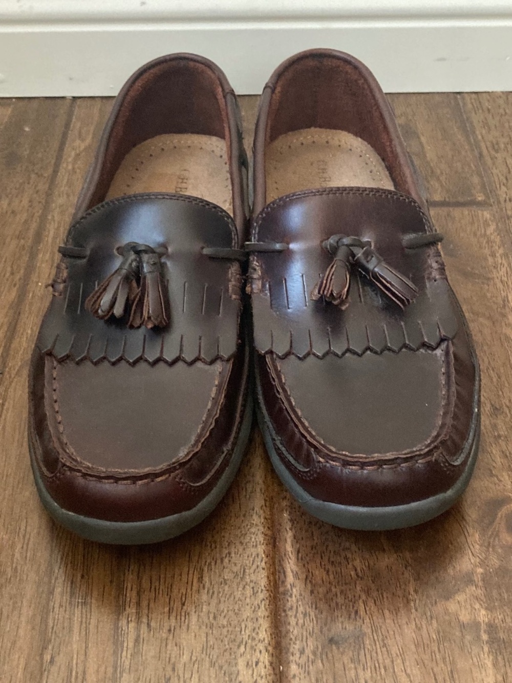 GH Bass Flex Step Clark Tassel Penny Loafers Mens Brown Leather 10.5W Comfort